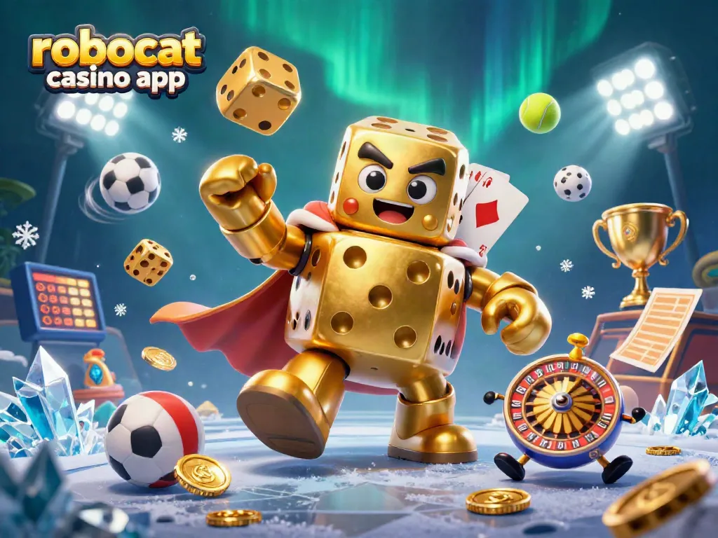Engage in excitement with the robocat casino app, featuring dynamic 3D characters and vibrant gameplay elements.